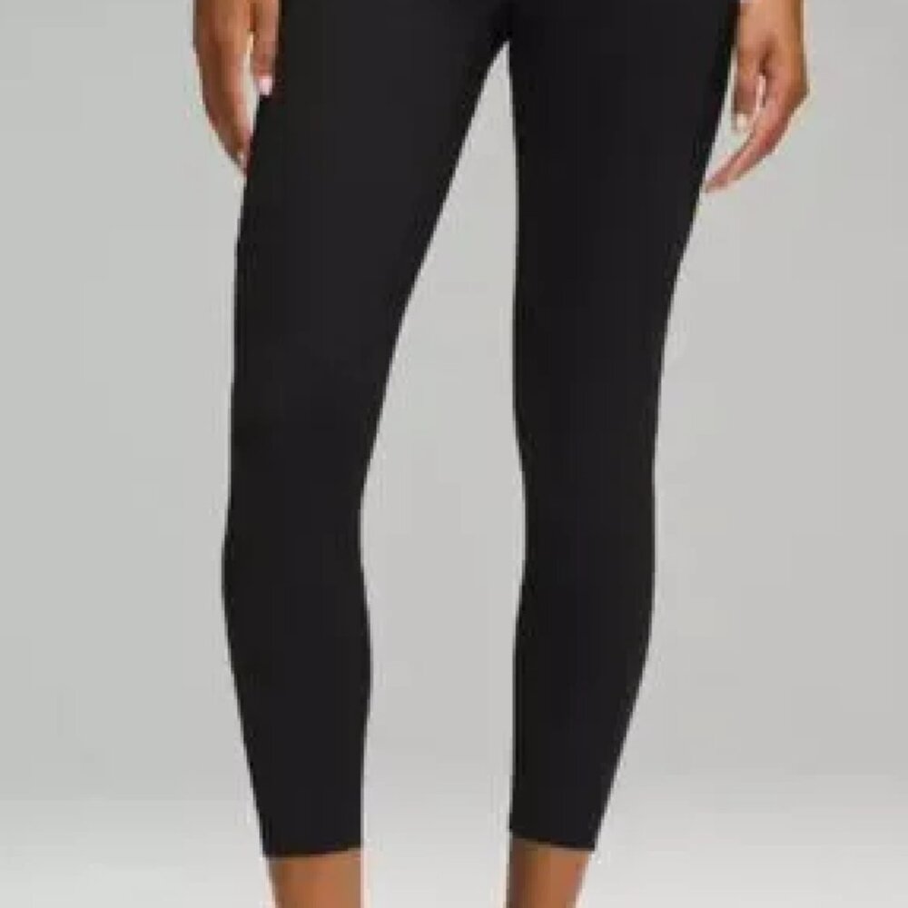 BUNDLE Size 4 lululemon fast and free leggings with pockets: Black and Blue